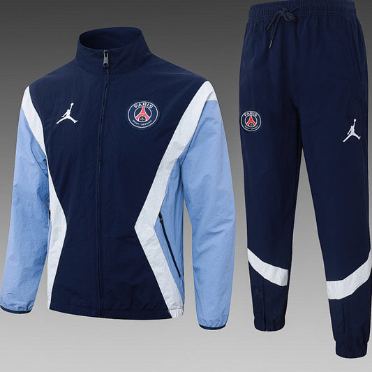 Chándal de entrenamiento PSG x Jordan azul marino con detalles celeste y logo Jumpman, temporada 2025/26