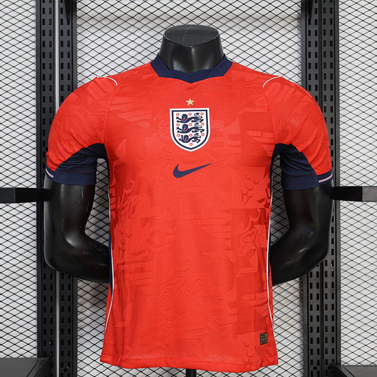 Camiseta segunda equipación Inglaterra Nike roja 2026-2027 con escudo y tecnología Aero-Fit para Mundial